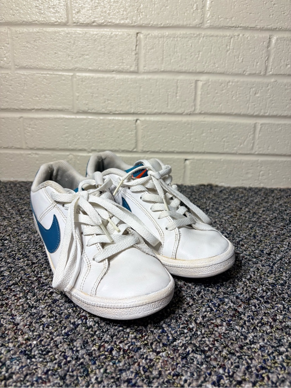 White and Teal Nike Court Royal